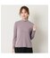 【洗える】吸湿発熱ボーダーハイネックTシャツ