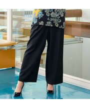 【L~4L】後タックウォッシャブルワイドパンツ