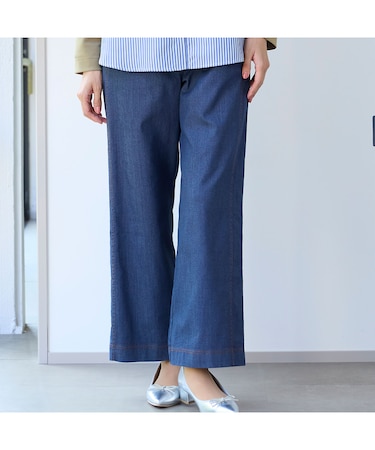 【洗える・快適ストレッチ・S~LLサイズ】コットンブレンドデニムパンツ
