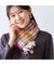 【WEB限定・フランス製・洗える】ウール混チェック柄マフラー