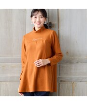 【洗える・日本製・L~4Lサイズ】ふんわり起毛チュニック