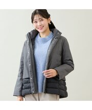 【L~4Lサイズ】タフタレイヤードダウンジャケット
