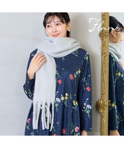 【洗える】パール付きマフラー
