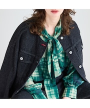 【JAPAN DENIM】ノーカラーデニムブルゾン