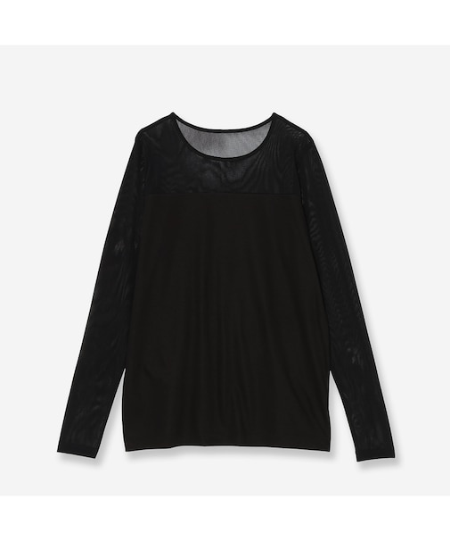 【新色登場・接触冷感・洗える】シアーコンビカットソー