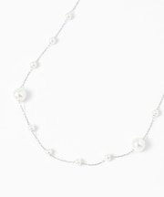 ガラスパールロングネックレス/637841