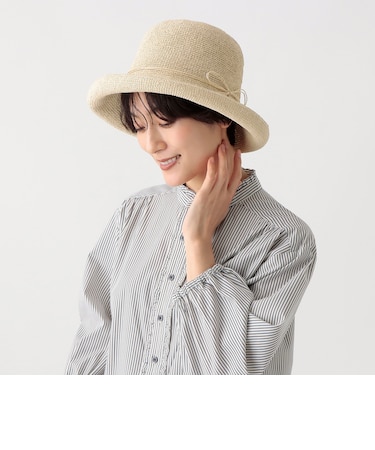 細編みツバ広UVハット