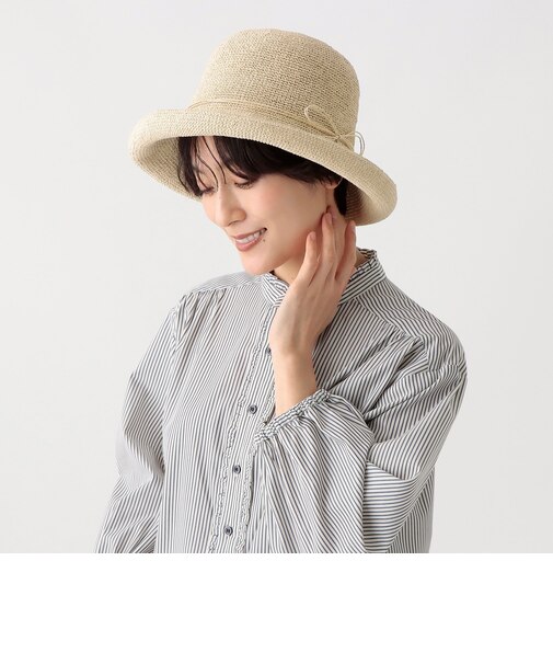 細編みツバ広UVハット