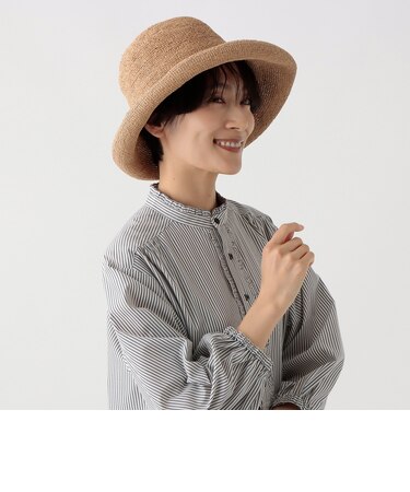 細編みツバ広UVハット