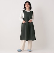 ヘリンボーンバックVネックエプロン