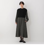 【セットアイテム】ニットベスト＆小花柄ワンピース