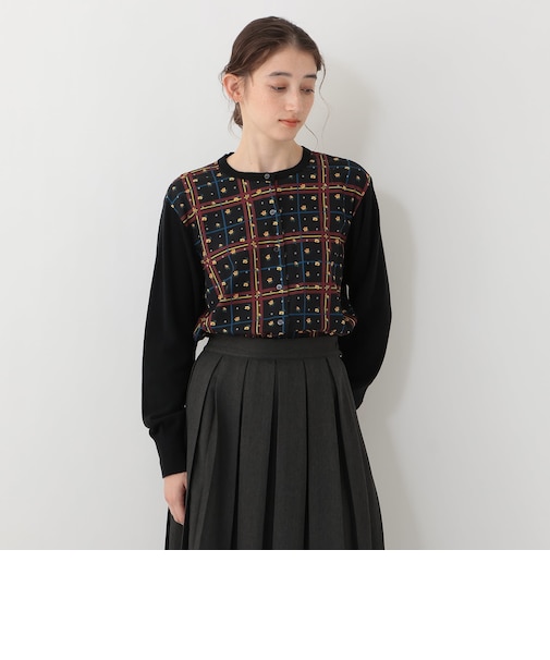 【45周年限定】クルーネックカーディガン/リバティプリント/Afternoon Tea Original Tartans