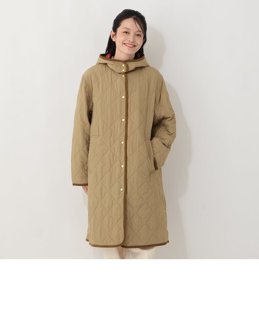 【フード取り外し可 洗える】キルティングロングコート/Afternoon Tea Original Tartans