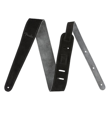 2" Suede Strap Black/Gray Reversible ギターストラップ