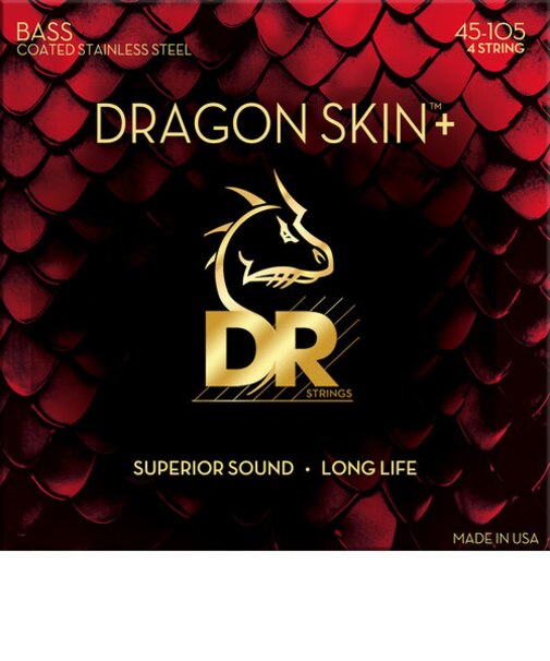 DRAGON SKIN+ ステンレススチール ミディアム 045-105 ベース弦