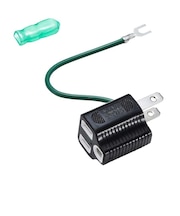 TAP-AD8BK 3P→2P 電源 変換プラグ アダプター アース付き
