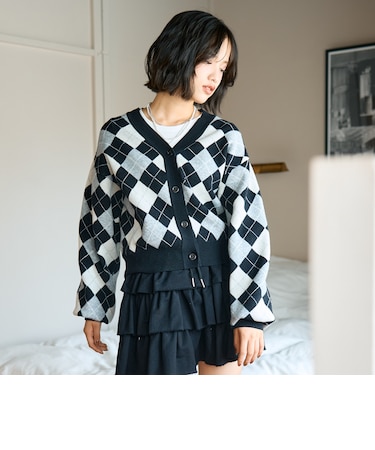 アーガイルニットTシャツSET