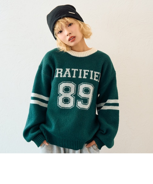 モヘアタッチジャガードプルオーバー