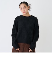 【GOODPRICE】ケーブルニットプルオーバー