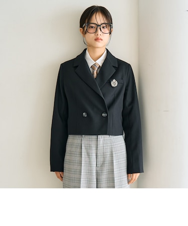 【卒服・セレモニー】エンブレムつきボレロジャケット