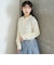 【洗える】ケーブル長袖ポロニット