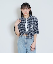 【7days】チェックビック半袖シャツ
