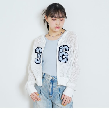 【7days】メッシュニットパーカー