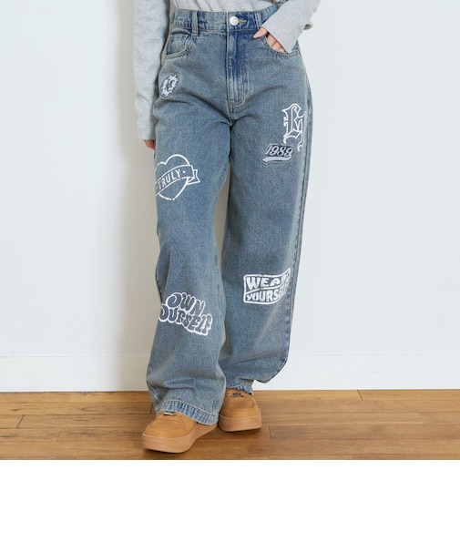 【LTXC】ワッペンデザインデニムパンツ