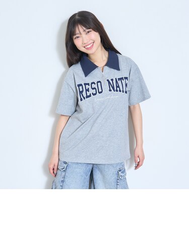 【新色入荷♪】【LTXC/綿100%】ハーフジップルーズ半袖T