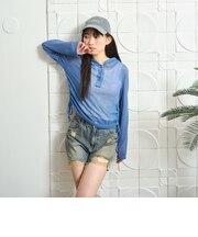 【再入荷♪】【LTXC】ダメージデニムショートパンツ