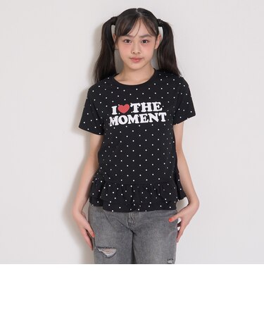 【7days】【GOODPRICE】ドット裾フリルTシャツ