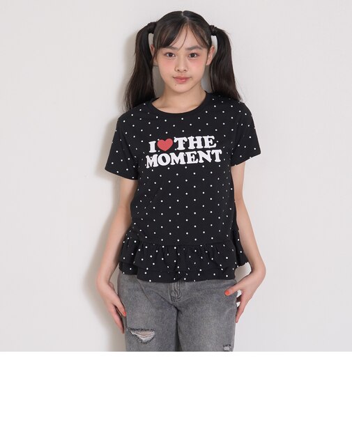 【7days】【GOODPRICE】ドット裾フリルTシャツ