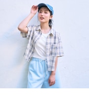 【吸水速乾/快適】インナーつきシアークロップド半袖シャツ