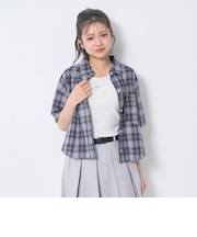 【吸水速乾/快適】インナーつきシアークロップド半袖シャツ