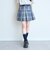 【イージーケア】ベルトつきチェックプリーツスカート