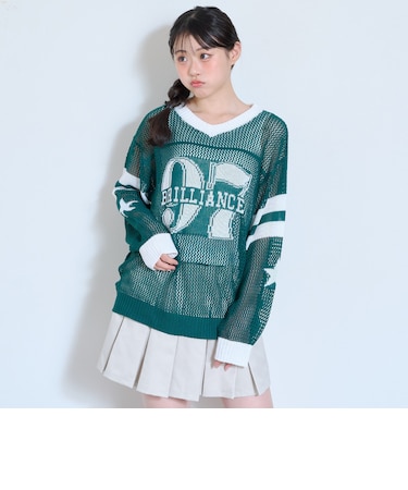 【LTXC/洗える】吸水速乾インナーつきメッシュニット