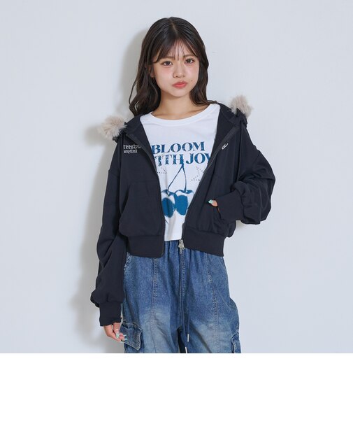 【LTXC】ファー付ZIPパーカー▼