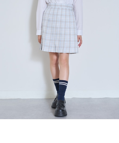 【卒服・セレモニー・フレッシャーズ】チェック柄プリーツスカパン