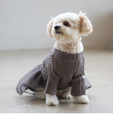 【DOG】チュールスカートドッキングワンピ