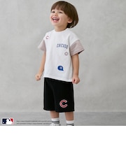 【MLB】カットデニムハーフパンツ