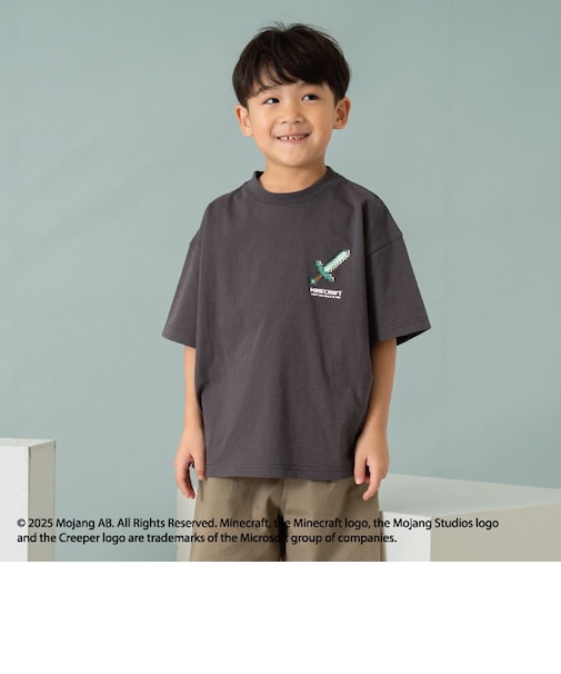 【親子リンク】【マインクラフト】KIDS武器半袖Tシャツ/MINECRAFT