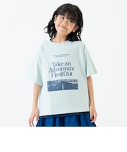 【綿100%】【親子リンク】KIDS裾レイヤードワイド半袖Tシャツ