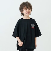 【綿100%】【親子リンク】KIDSロゴ刺しゅうビッグ半袖Tシャツ