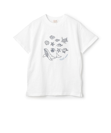 【WEB限定】【接触冷感】海刺しゅう半袖Tシャツ(ジュニア)