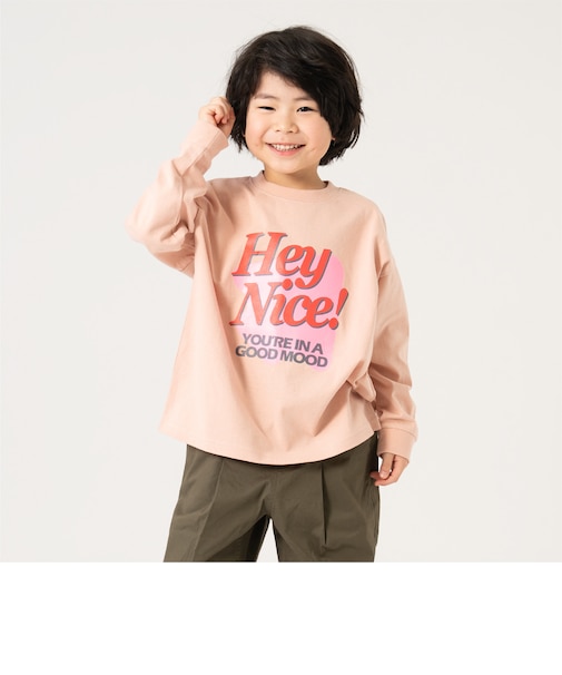 【親子リンク】【綿100%】【365D.】ストリートロゴ長袖Tシャツ