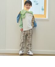のびのびストレッチチェックパンツ