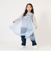 シフォンチェックワンピース