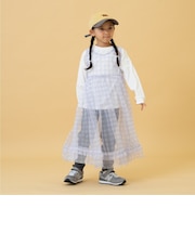 シフォンチェックワンピース