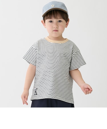 【防汚】カラーボーダー半袖Tシャツ