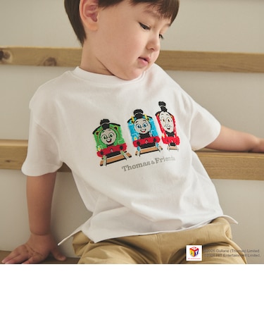 【きかんしゃトーマス】刺しゅう半袖Tシャツ